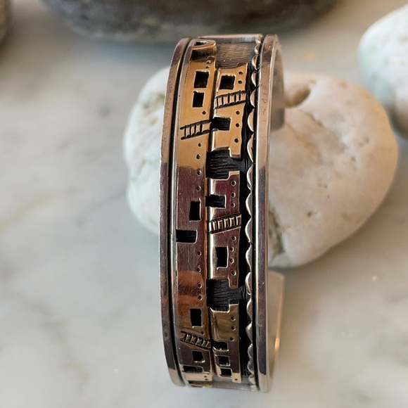 Vintage 14K Gold & Sterling Storyteller Bracelet - Picture 9 of 14